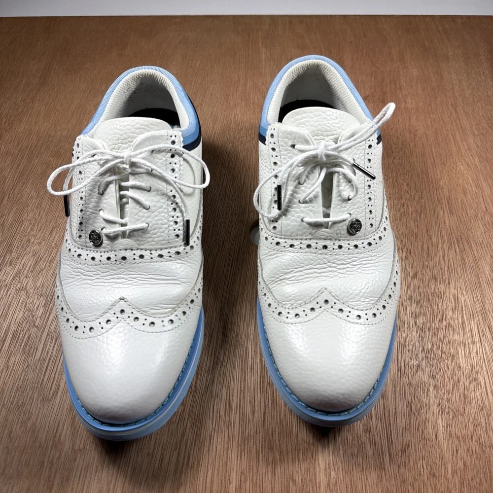 G/Fore Golf Shoes White Gallivanter Brogue Women's Size 8 Grosgrain Preppy